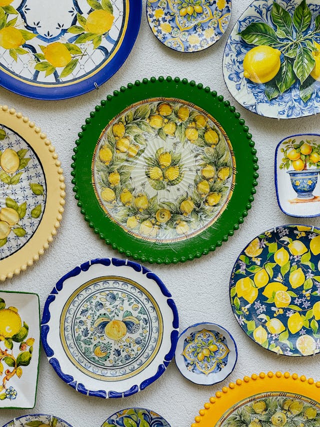 Lemon ceramic plates