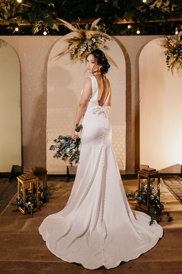 Wedding dress in white colour